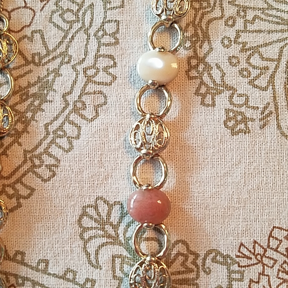 Lovely jewelry set with jasper and mother of pearl - Picture 5 of 8